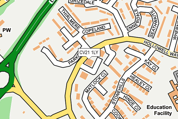 CV21 1LY map - OS OpenMap – Local (Ordnance Survey)