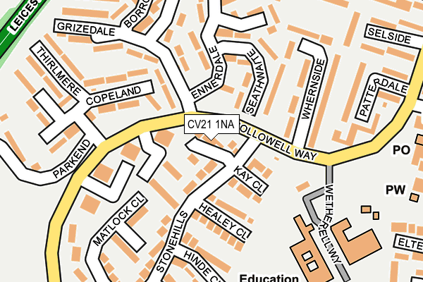 CV21 1NA map - OS OpenMap – Local (Ordnance Survey)