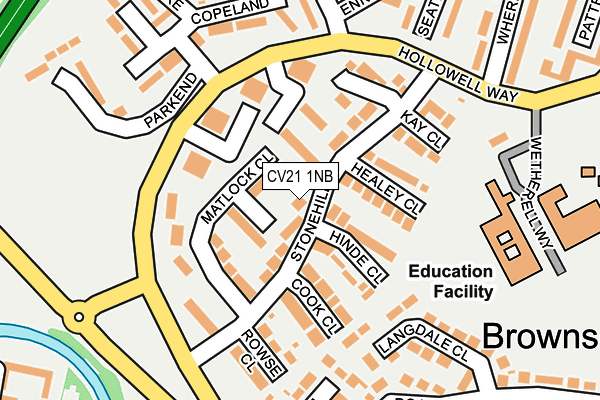 CV21 1NB map - OS OpenMap – Local (Ordnance Survey)