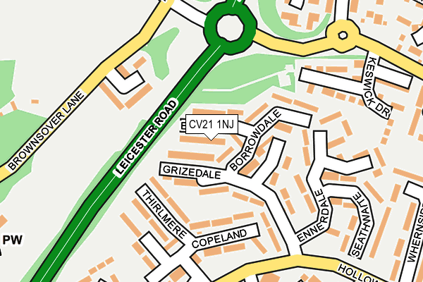 CV21 1NJ map - OS OpenMap – Local (Ordnance Survey)