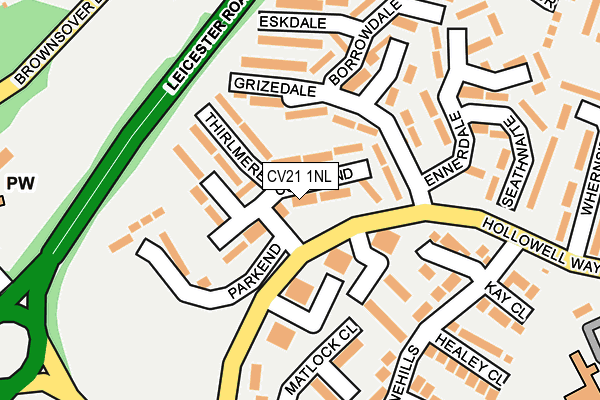 CV21 1NL map - OS OpenMap – Local (Ordnance Survey)