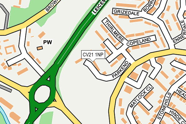 CV21 1NP map - OS OpenMap – Local (Ordnance Survey)