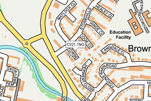 CV21 1NQ map - OS OpenMap – Local (Ordnance Survey)