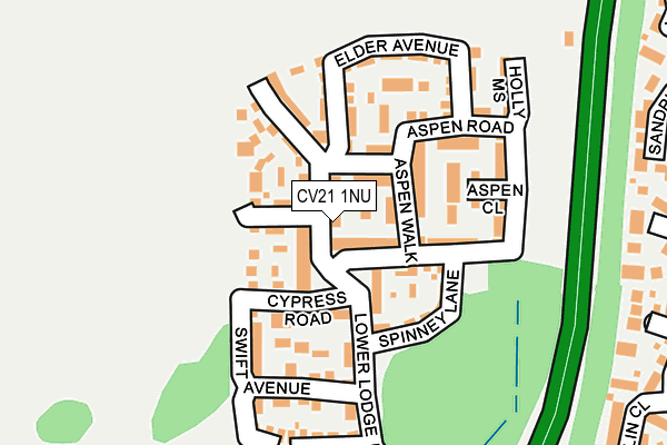 CV21 1NU map - OS OpenMap – Local (Ordnance Survey)