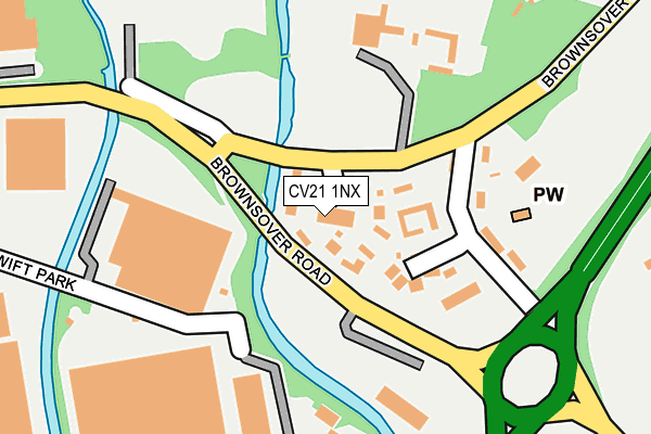 CV21 1NX map - OS OpenMap – Local (Ordnance Survey)