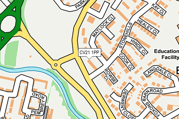 CV21 1PP map - OS OpenMap – Local (Ordnance Survey)