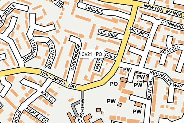 CV21 1PQ map - OS OpenMap – Local (Ordnance Survey)