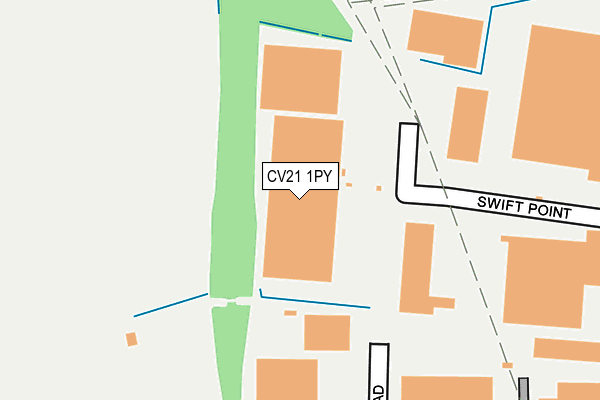 CV21 1PY map - OS OpenMap – Local (Ordnance Survey)