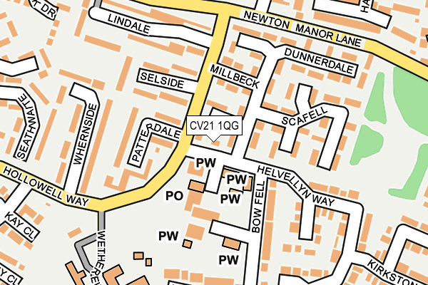 CV21 1QG map - OS OpenMap – Local (Ordnance Survey)