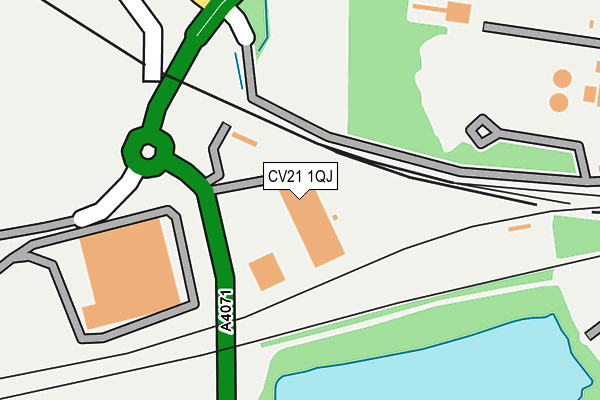 CV21 1QJ map - OS OpenMap – Local (Ordnance Survey)