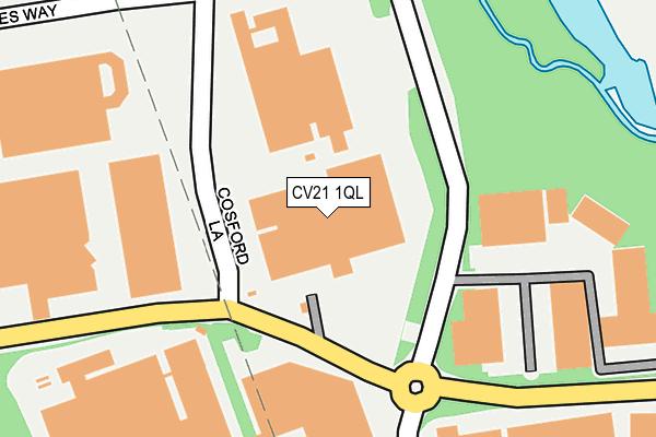 CV21 1QL map - OS OpenMap – Local (Ordnance Survey)