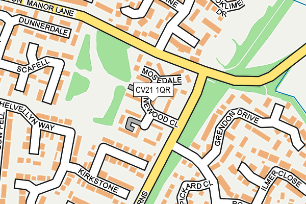 CV21 1QR map - OS OpenMap – Local (Ordnance Survey)