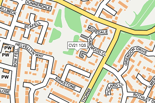 CV21 1QS map - OS OpenMap – Local (Ordnance Survey)
