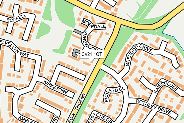 CV21 1QT map - OS OpenMap – Local (Ordnance Survey)