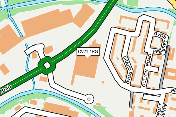 CV21 1RG map - OS OpenMap – Local (Ordnance Survey)
