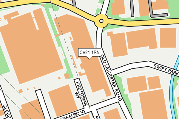 CV21 1RN map - OS OpenMap – Local (Ordnance Survey)