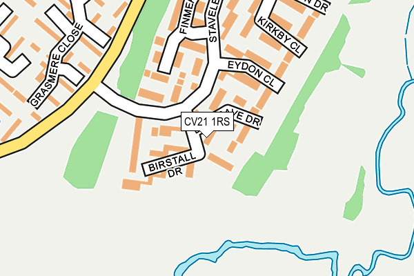 CV21 1RS map - OS OpenMap – Local (Ordnance Survey)