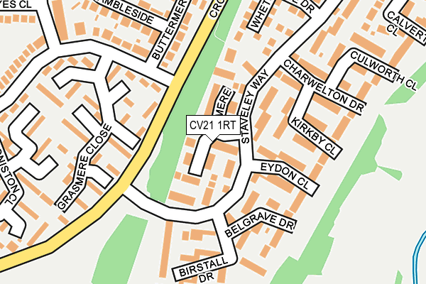 CV21 1RT map - OS OpenMap – Local (Ordnance Survey)