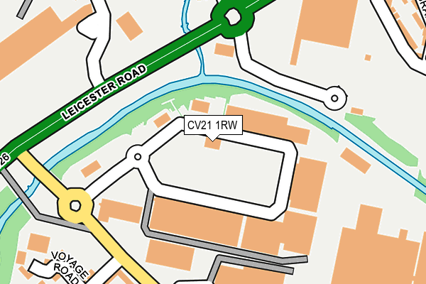 CV21 1RW map - OS OpenMap – Local (Ordnance Survey)