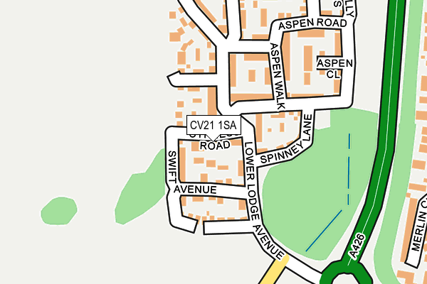 CV21 1SA map - OS OpenMap – Local (Ordnance Survey)