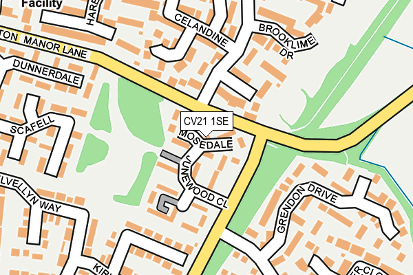 CV21 1SE map - OS OpenMap – Local (Ordnance Survey)