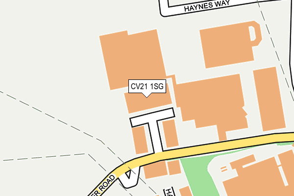 CV21 1SG map - OS OpenMap – Local (Ordnance Survey)