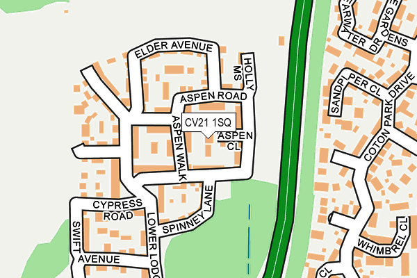 CV21 1SQ map - OS OpenMap – Local (Ordnance Survey)