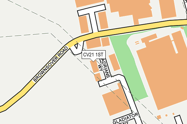 CV21 1ST map - OS OpenMap – Local (Ordnance Survey)