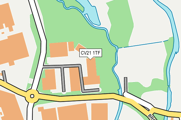 CV21 1TF map - OS OpenMap – Local (Ordnance Survey)