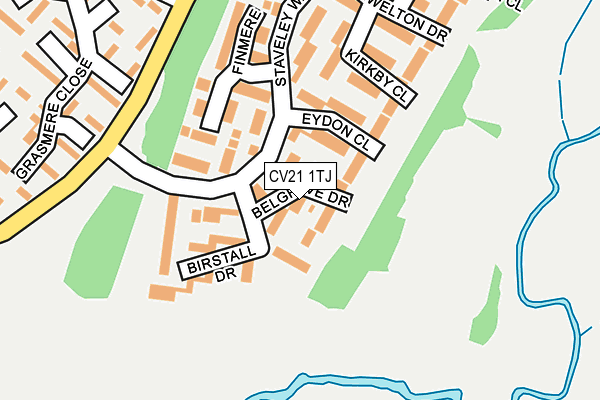CV21 1TJ map - OS OpenMap – Local (Ordnance Survey)