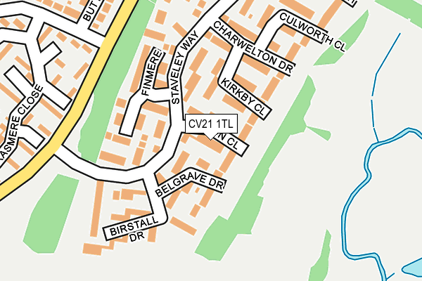 CV21 1TL map - OS OpenMap – Local (Ordnance Survey)