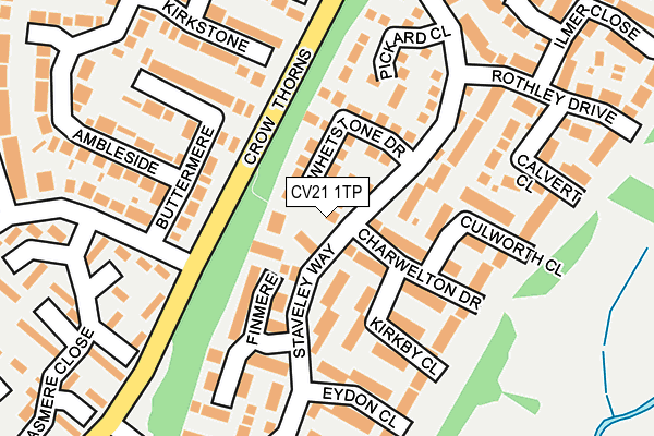 CV21 1TP map - OS OpenMap – Local (Ordnance Survey)
