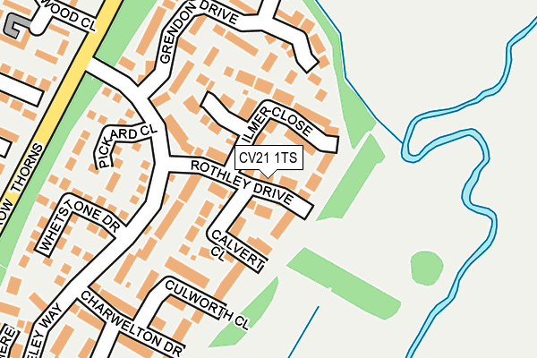 CV21 1TS map - OS OpenMap – Local (Ordnance Survey)