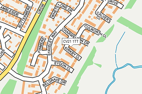 CV21 1TT map - OS OpenMap – Local (Ordnance Survey)