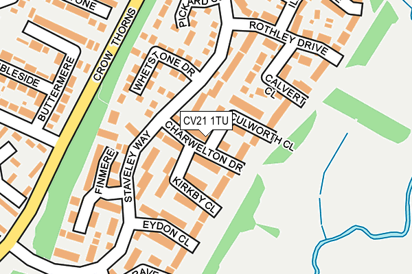 CV21 1TU map - OS OpenMap – Local (Ordnance Survey)