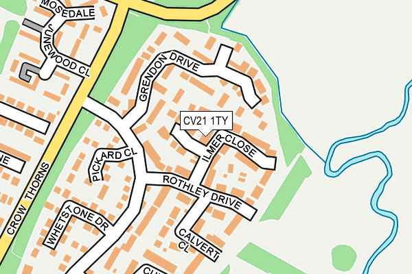 CV21 1TY map - OS OpenMap – Local (Ordnance Survey)