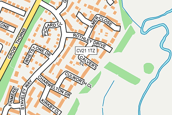 CV21 1TZ map - OS OpenMap – Local (Ordnance Survey)