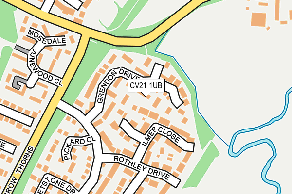 CV21 1UB map - OS OpenMap – Local (Ordnance Survey)