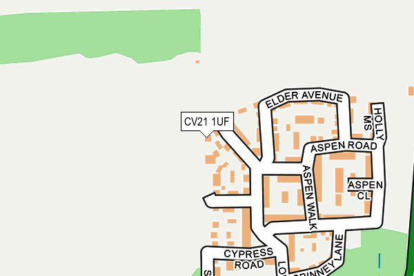 CV21 1UF map - OS OpenMap – Local (Ordnance Survey)