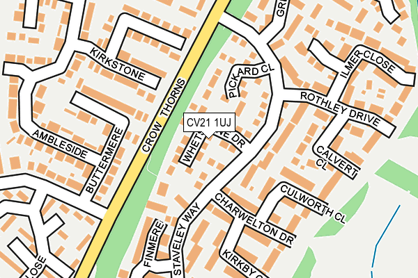 CV21 1UJ map - OS OpenMap – Local (Ordnance Survey)