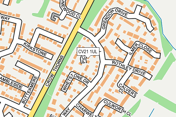 CV21 1UL map - OS OpenMap – Local (Ordnance Survey)