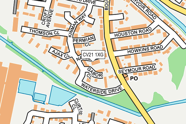 CV21 1XG map - OS OpenMap – Local (Ordnance Survey)