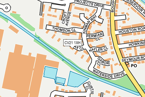 CV21 1XH map - OS OpenMap – Local (Ordnance Survey)