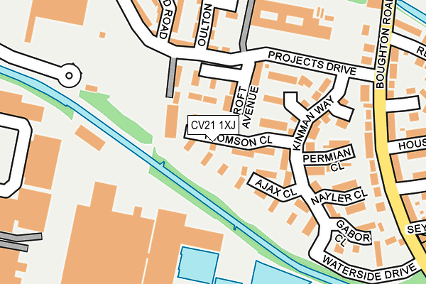 CV21 1XJ map - OS OpenMap – Local (Ordnance Survey)
