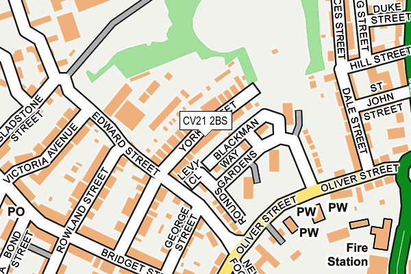 CV21 2BS map - OS OpenMap – Local (Ordnance Survey)