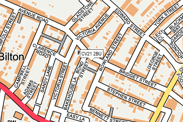 CV21 2BU map - OS OpenMap – Local (Ordnance Survey)