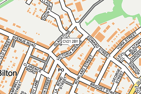 CV21 2BY map - OS OpenMap – Local (Ordnance Survey)