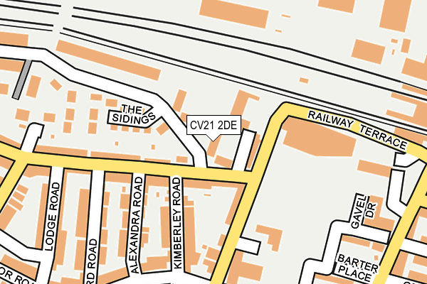 CV21 2DE map - OS OpenMap – Local (Ordnance Survey)