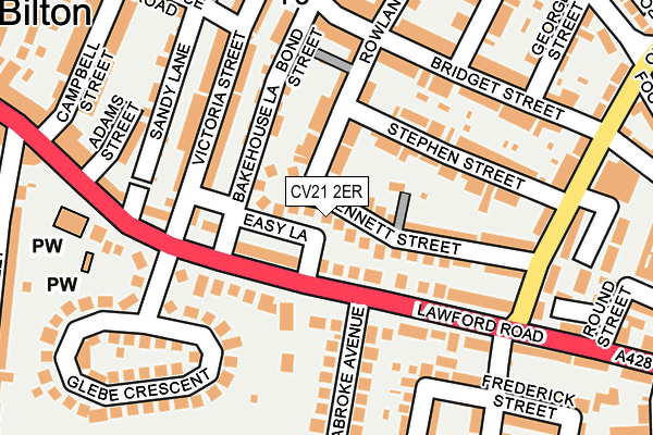 CV21 2ER map - OS OpenMap – Local (Ordnance Survey)