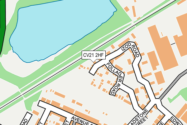 CV21 2HF map - OS OpenMap – Local (Ordnance Survey)